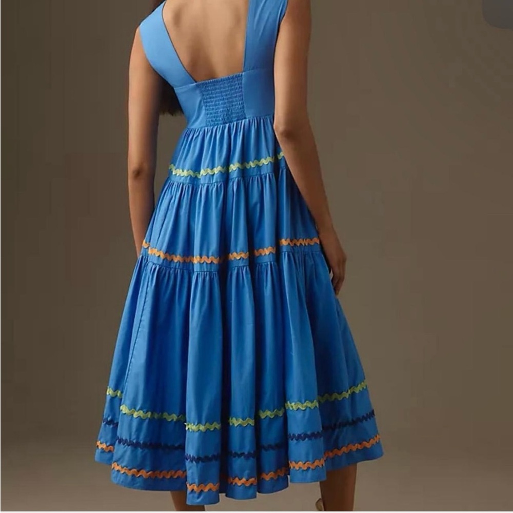 Maeve by Anthropologie Sleeveless Midi Dress with Colorful Details
